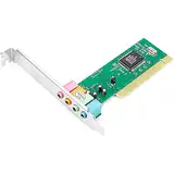 B34C PCI Soundkarte für PC, Intern 5.1 Kanal Audio Soundkarte mit Dolby Digital Surround, Gameport, 4-Kanal-Support