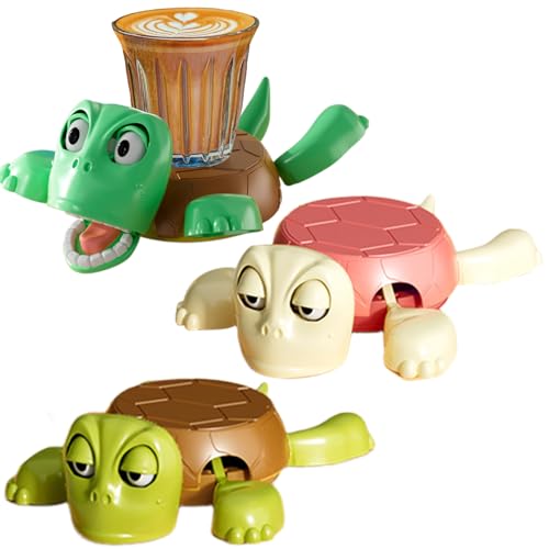 3 Stücke Turtle Coaster Funny | Schildkröten Untersetzer | Turtle Untersetzer mit Ausdruck zur Heimdekoration | Turtles Coasters | Schildkröte Tassenuntersetzer für Die Feiertage für Tierliebhaber