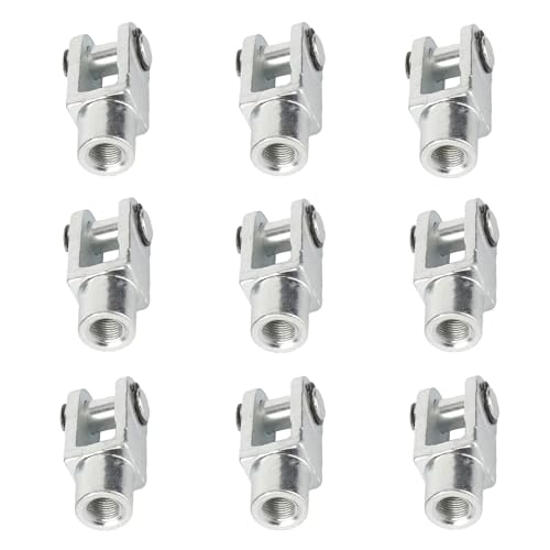 9 Stück, Gabelkopf für Druckluftzylinder, M6*1 Innengewinde, Y-Gelenk aus Metall, ideal für automatische Anlagen und Kolbenstangenanschlüsse