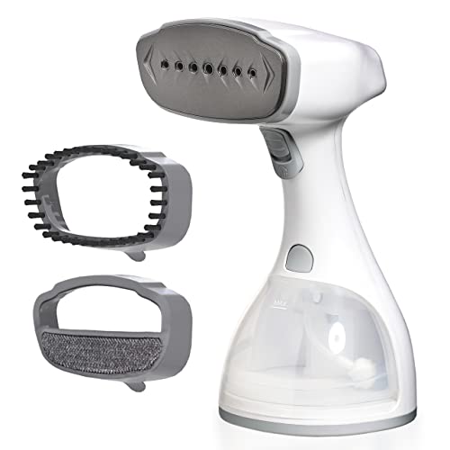 LEBENLANG Steamer Dampfglätter TESTSIEGER - 1500W & 300ml inkl. Bügelhandschuh & Aufsätze I Pro Dampfsteamer für Kleidung & Clothing I Dampfbügeleisen Stiemer Bügeleisen for Hand held steam iron & go