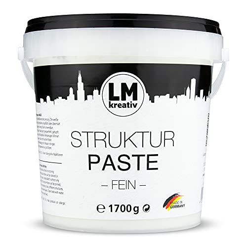 LM Strukturpaste fein 1,7 kg | Texture Paste | Strukturpaste für Acrylmalerei | Strukturpaste Leinwand | Spachtelmasse Acrylmalerei | Impasto | Flächenspachtelmasse