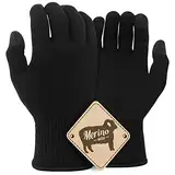 Migliore Wear Merino Unterziehhandschuhe, TOUCHSCREEN Wollhandschuhe Merinowollhandschuhe, Warme Innenhandschuhe Winterhandschuhe zum Radfahren, Laufen, Wandern, Fahren