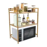 Froulaland 55 * 35 * 67cm Kitchen Rack Erweiterbares Küchen Mikrowelle Ständer Regal Microwave Oven Stand, Storage Shelf Organizer Rack Aufbewahrungsregal Küchenaufbewahrung Organizer Langlebig