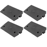 Vilnow Bordsteinrampe aus Gummi, 100 mm hoch, 430x230x100 mm, schwarz – für Rollstühle, tiefergelegte Autos und Motorräder (4 Stück)