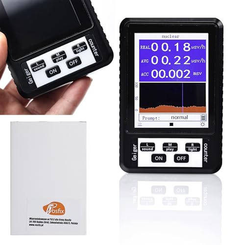Rosfix XR1 BR-9B – Digitaler Geigerzähler | Präzise Messung 0,001 μSv/h | Detektion von α, β, γ-Strahlung | Tragbar, mit LCD-Display | Strahlungsmessgerät
