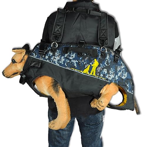 Haustier-Hundeträger, nach vorne gerichteter, Verstellbarer Hunde-Reisetransportrucksack for alte Hunde, Gelenkverletzungen, Arthritis-Hunde, passend for 15 bis 40 kg große Hunde(Blue)