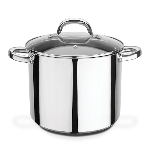 GSW ‎990264 Montreal – hochwertiger Gemüse-Kochtopf mit Deckel, sichere Kaltmetallgriffe, Topf auch für Induktion und Backofen geeignet – Edelstahl, ⌀24 cm