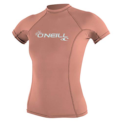 O'Neill Damen Women's Basic Skins Short Sleeve Sun Shirt Rash Vest, Light Grapefruit, S EU