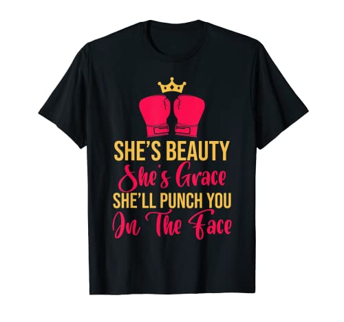 She's Beauty Grace Boxhandschuhe / Kampfring / Boxer-Top T-Shirt