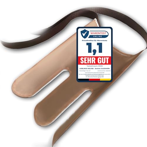 Lieblings Helfer® Premium Sockenanziehhilfe - extrem reißfeste lange Bänder - Strumpfanziehhilfe - Geschenk für Oma, Opa, Senioren und Schwangere, Hüft-OP