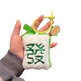 NONGYU Mahjong Schlüsselanhänger, Plüsch, Mahjong-Anhänger, Tasche, Schlüsselanhänger, Ornament, Handys, Charm-Dekorationen für Neujahr