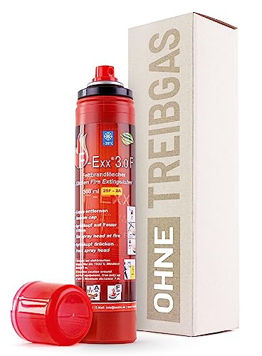 F-Exx 3.0 F - Fettbrand- und Festbrand-Feuerlöscher für Haushalt und Küche (Made in Germany)