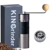 KINGrinder K6 Manuelle Kaffeemühle mit 200 einstellbaren Mahlgraden für Aeropress, French Press, Drip, Espresso, 35g Fassungsvermögen