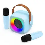 Jeefu Karaoke Maschine Kinder mit 2 Mikrofonen, Spielzeug für 3-12 Jahre alte Mädchen Geschenke, Mini Kinder Karaoke Mikrofon Maschine Spielzeug, Geschenke für 5 6 7 8 9 10 11 Jahre Teens Mädchen