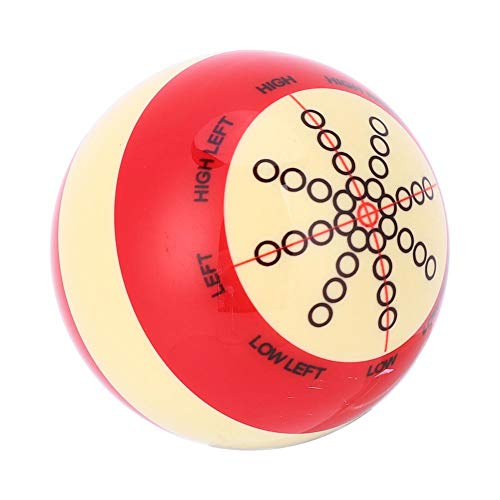 XiangXin Billard Trainingsball, Dot Spot Poolball Snooker-Übungsball, 52mm Training Cue Balls Billard Training Aid Ball für Amerikanisches Billard 8 Bälle