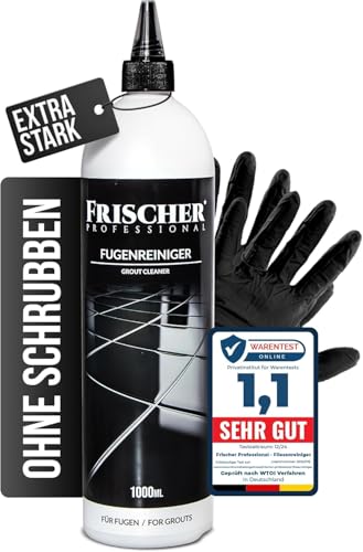 FRISCHER PROFESSIONAL 1000ml Fliesenreiniger & Fugenreiniger Konzentrat EXTRA STARK - Reiniger zum Entfernen von hartnäckigen Verschmutzungen, Kalk, Schmutz im Bad oder Flur