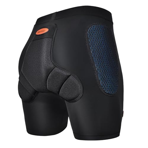 BenKen Sportschutzshorts, 3D Eva Protection Butt Pad, Anti-Kollision-Ski-Schutzausrüstung für Damen und Herren, Schutz Gepolsterte Schlagfeste Shorts für Snowboard, Skating, Rollschuhlaufen