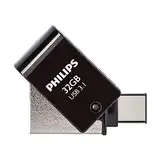 Philips 2-in-1 OTG Edition Ultra Speed USB-C/USB 3.1 duales USB-Flash-Laufwerk USB-Stick 32 GB für PC, Laptop, Computer, (Android) Smartphone, Tablet, Ultra Small, Lesegeschwindigkeit bis zu 180 MB/s