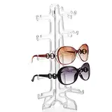 Alnicov 5-stöckiger Sonnenbrillenständer für Geschäfte, Schaufenster, Zuhause (transparent)