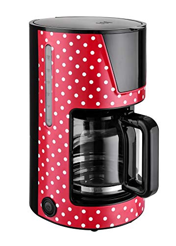 Kalorik TKG CM 1045.1 RWD Filterkaffeemaschine mit 1,5 l Glaskanne, 900 W, rot/weiß