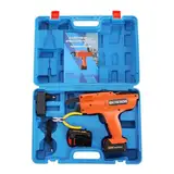 TONFEION Elektrische Bindemaschine, Drahtbindegerät Drahtbindemaschine 8mm-34mm Rebar Stahlbeton Bindemaschine mit 2 x 12V Lithium-Batterien, 4500mAh Batteriekapazität (Orange)