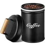 gmisun Kaffeedose, 1l / 33fl oz Vorratsdosen schwarz luftdicht, Kaffeebehälter für Kaffeebohnen, gemahlenen Kaffee, Kaffeekapseln, Kaffeepads, Kaffee Aufbewahrung, Kaffee Dose für kaffeebar