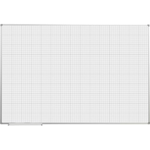 eurokraft | basic | Rastertafel | weiß lackiert | BxH 1500 x 1000 mm | Raster 20 x 20/100 x 100 mm