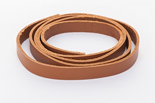 esnado Lederband, Lederriemen Flach. 1 Meter. Breite/Farbe: wählbar (Breite: 15 mm, Hellbraun) | ECHTES Leder | pflanzlich gegerbt | Schmuck, Armbänder, Basteln, Dekorieren, DIY, Mittelalter