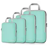 Gonex Compression Packing Cubes 4er Set, Gonex Kleidertaschen 4-teilig Verpackungswürfel, Kleidertaschen Set, Kofferorganizer Reise Würfel