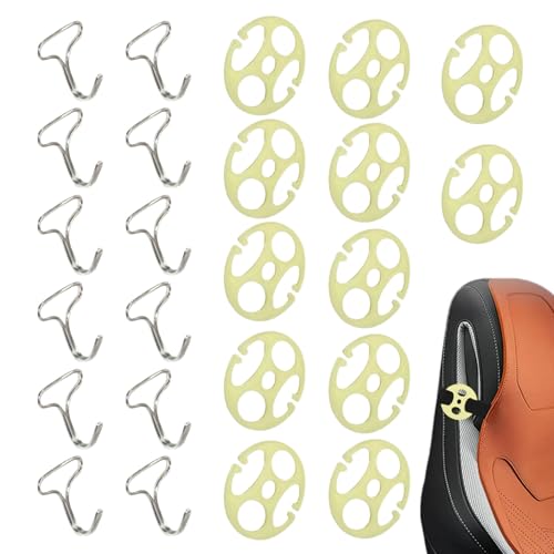 Generisch Autositzbezug-Clips - 12 Stück Spannfutter Für Autositzbezüge Und 12 Stück Metallhaken | Auto-Sitzkissen-Befestigungshaken | Installation Von Autositzbezügen | Verschlussclip Für Autositze