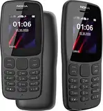 Nokia 106 All Carrier 4 GB Dual SIM 2018 Dunkelgrau mit LED-Taschenlampe – FM-Radio – Telefon mit großen Tasten