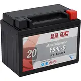 CARTEC Motorradbatterie YB4L-B, 4Ah 56A, Gel Technologie Motorrad-Starter-Batterie, Erstausrüsterqualität, zyklenfest, lagerfähig, wartungsfrei