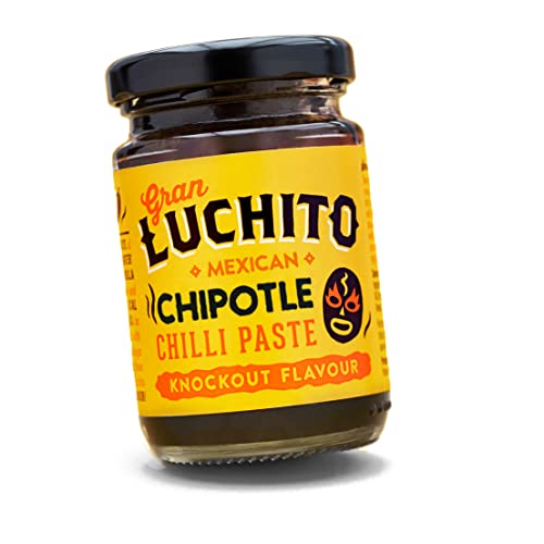 Gran Luchito Mexikanische Chipotle Chilipaste 100g | Handgefertigt in Mexiko | Super rauchige Kochpaste mit mittlerer bis scharfer Würze| Perfekt zum Kochen mexikanischer Speisen (1er-Pack)