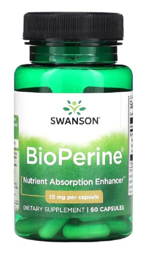 Swanson - Bioperine | Nährstoffaufnahme-Verstärker, Erhöht die Bioverfügbarkeit von Nährstoffen - 60 Kapseln