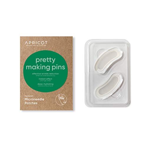 APRICOT® Microneedling Patches mit Hyaluron – Microneedle Patch gegen Falten, Anti-Aging Tiefenbehandlung mit Sofort-Effekt, Augen, Stirn & Mund, Made in Germany