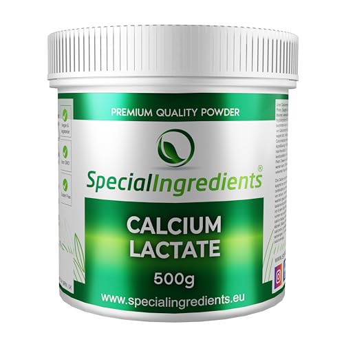 Special Ingredients Calciumlactat 500g Höchster Qualität, Vegan, GVO-frei, Glutenfrei, Molekularer Inhaltsstoff für die Gastronomie