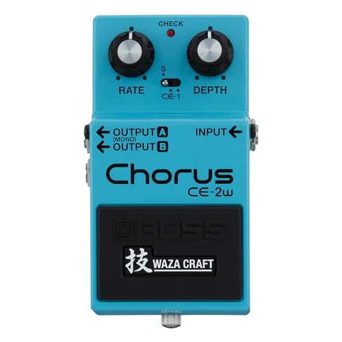 BOSS CE-2W Chorus | Premium Waza Craft Gitarren-Effektpedal mit analoger Schaltung | Originalgetreue Nachbildung der legendären CE-2 & CE-1 Chorus-Pedale | Made in Japan