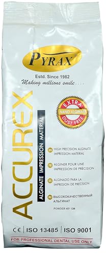 Ethnic Choice Indian Accurex Staubfreies Alginat-Abdruckmaterial mit verbesserter Qualität für klare und feine Eindrücke, schnelle Abhärtung mit Minzgeschmack, 451 g (2 Stück)