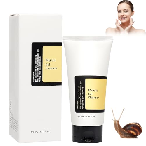 Snail Mucin Gel Cleanser, 150 ML Cleanser Gesicht, Reinigungsgel, Reinigungsmilch, Gesichtsreinigung Gel Feuchtigkeit, Milder Cleanser fürs Gesicht, Pflegende Reinigungscreme für Alle Hauttypen