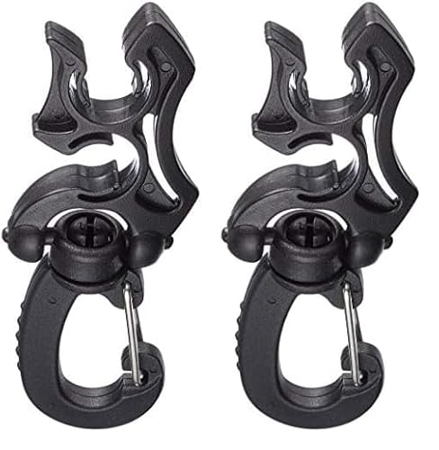 Seac Sub Schlauchhalter, Schwarz (Packung mit 2)