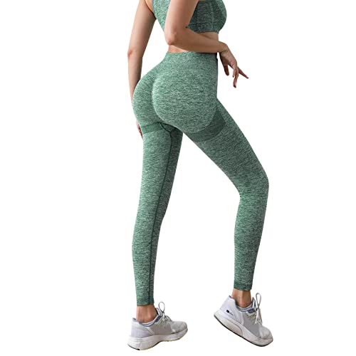 Fitness Damen Hosen Bequem Yogahose Leggings Stretch Sexy Hohe Taille Jogginghose Bunt Slim Fit Outdoorhose Elegante Skinny Hoch Elastisch Outdoor Jogging Enges Bein Relaxhose mit Druck (GN2, L)