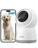 ieGeek 5MP Überwachungskamera Innen,Katzen Hunde Kamera,2.4G/5GHz WLAN Kamera,Babyphone mit Kamera,15M Nachtsicht,Bewegungserkennung,Auto Tracking,One Touch Patrol,2-Wege-Audio,Alexa