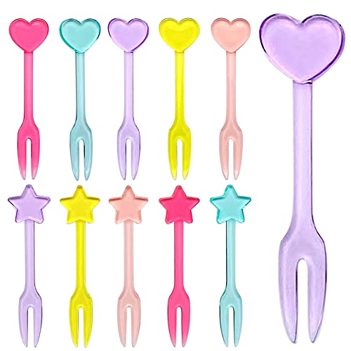 Get Fresh Forks für Kids – 30- Stücke Picks für Kleinkinder Brotdose Dekoration für Kinder – Obst Forks fur Kleinkinder – Wiederverwendbare Zahnstocher Dekoration Frucht Gabel Bento Deko