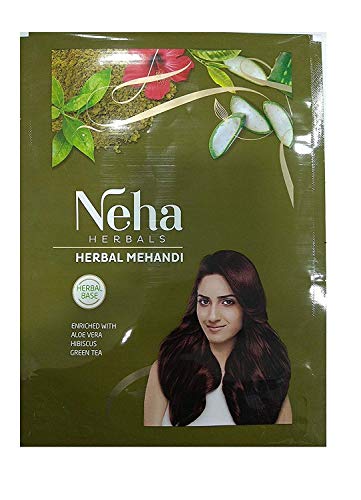 Neha 100% Pure & Natural Herbal Henna Mehandi Powder Enriched With Green Tea,Aloe Vera,Habiscus 500 grm