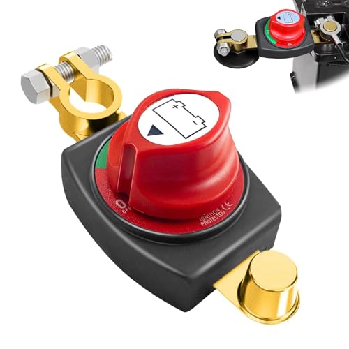 iKALULA Batterietrennschalter, 12V-48V Autobatterie Trennschalter, Batterie Trennschalter, Batterieschalter, Hauptschalter Wasserdichter Stromschalter für Auto Motorrad Marine Boat Caravan Yacht