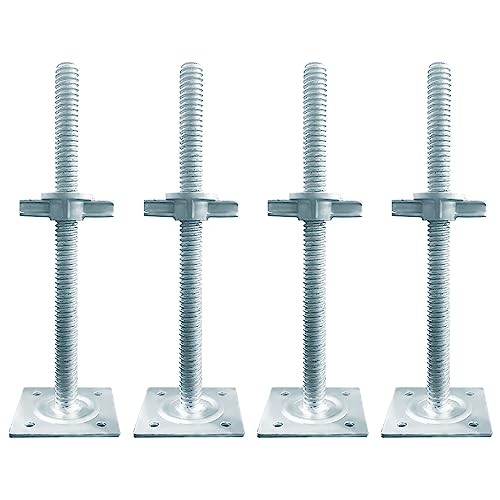 Gerüstheber für Gerüst, 45,7 cm, verstellbar, 3,8 cm Außendurchmesser, Gerüstheber für Gerüste im Bäcker-Stil, 4 Stück
