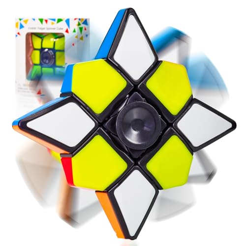 CUBIDI® Original Fidget Spinner - 3 x 3 x 1 Cube und Spinner in Einem mit optimierten Dreheigenschaften⎥ Perfekt zum Stressabbau für Kinder und Erwachsene⎥ Reisespiel | Geduldspiele für Kinder