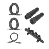 Marine NMEA 2000 Starter Kit Kabelstecker Abschlusskombination ABS Rostfreier Universeller N2K T-Stecker N2K 4-Wege-Block