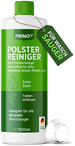 PRINOX® Waschsauger Polsterreiniger 1000ml - Anwendung auf Sofa, Sessel, Couch & im Auto - Textilreiniger & Autositz Reiniger - Geeignet für Waschsauger, Nasssauger & zur Reinigung per Hand