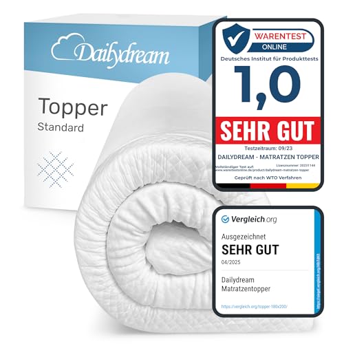 Dailydream viscoelastischer Matratzentopper “Model L“ mit Memory Foam Effekt, 140x200x7cm, Edition Standard